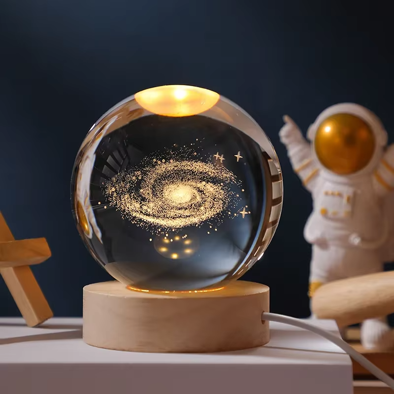 3D Crystal Ball - Galaxy (1 Color Base)