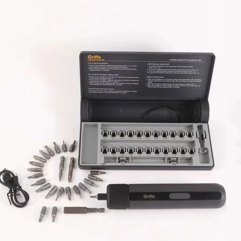 Griffe Cordless Electric Screwdriver Set