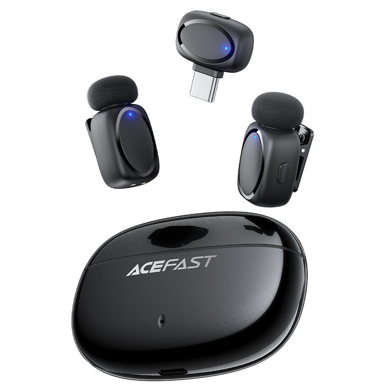 Acefast R2 Wireless Lavalier Microphone - Dual Mic