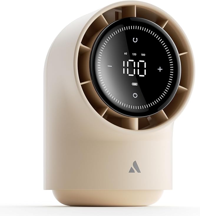 Aecooly Tb01 Touch Control Desk Fan, 100 Speeds Quiet Bedroom Digital Display 8000mAh